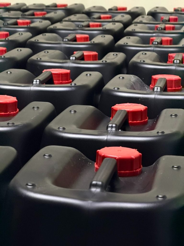 Treatment chemical containers